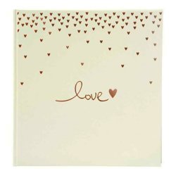 Goldbuch Bryllupsalbum - Raining Hearts - Guld