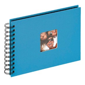 Album Walther - Fun - 23x17 Cm. - Sorte Sider - Oceanblue