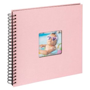 Album Walther - Fun - 30x30 Cm. - Sorte Sider - Pink