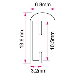 Ramme Lily - Alu Blank - Sort - 20x25 Cm.