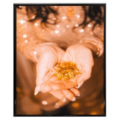 Ramme Lily - Alu Blank - Sort - 20x25 Cm.