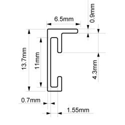 Ramme Aluminium - Aster S�lv - 18x24 Cm/13x18 Cm.