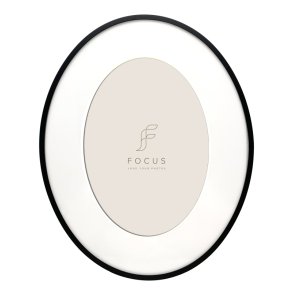 Ramme Aluminium - Aster Sort - Oval - 13x18 Cm.