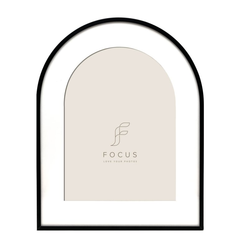 Ramme Aluminium - Aster Sort - Arch - 13x18 Cm.