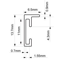 Ramme Aluminium - Aster Sort - 40x50 Cm/30x40 Cm.