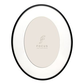 Ramme Aluminium - Aster Sort - Oval - 18x24 Cm.