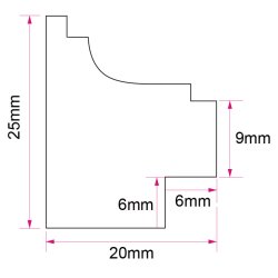 Ramme Calla Arch - Sort - 40x50 Cm.