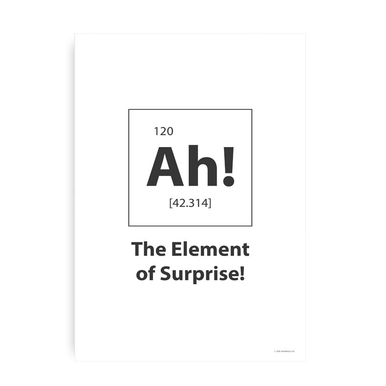 Element Of Surprise Hvid 20x30 cm.
