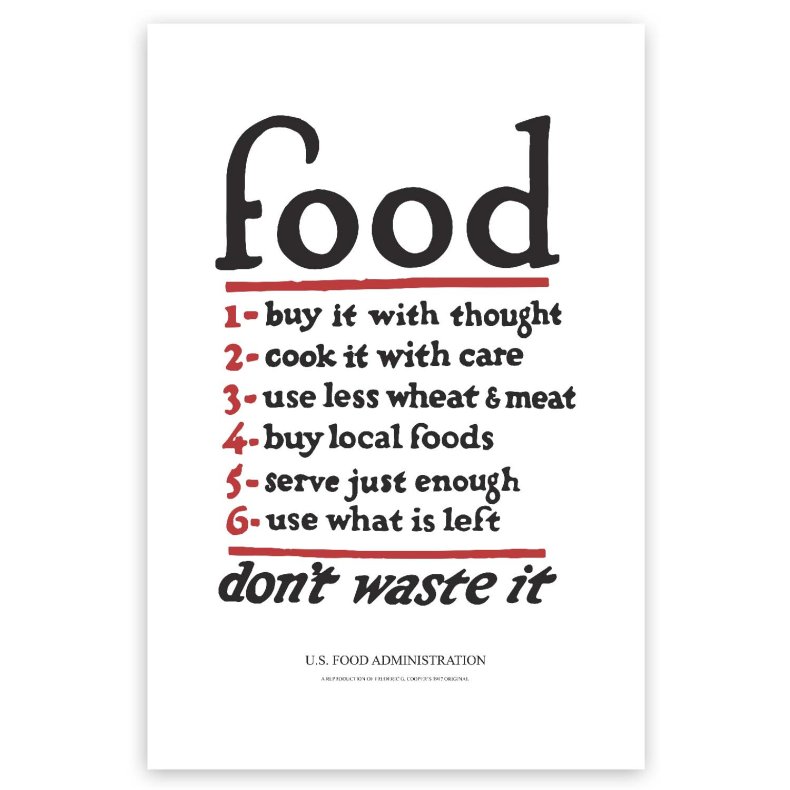 Food Don't Waste It Citatplakat