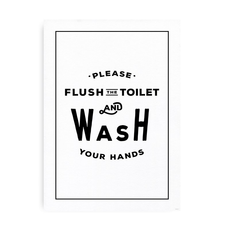 Flush Toilet - Plakat 20x30 cm. Inkl. Sort Plakatophng