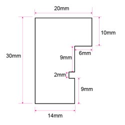 Ramme Dahlia - Sort - 30x40 Cm/PP 20x30 Cm.