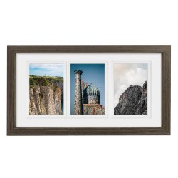 Dahlia Collage Ramme - Valnd - 3x 10x15 Cm.