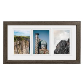 Dahlia Collage Ramme - Valnd - 3x 10x15 Cm.