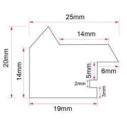 Darcey - Brun - Passepartout - 50x70 Cm / 40x50 Cm