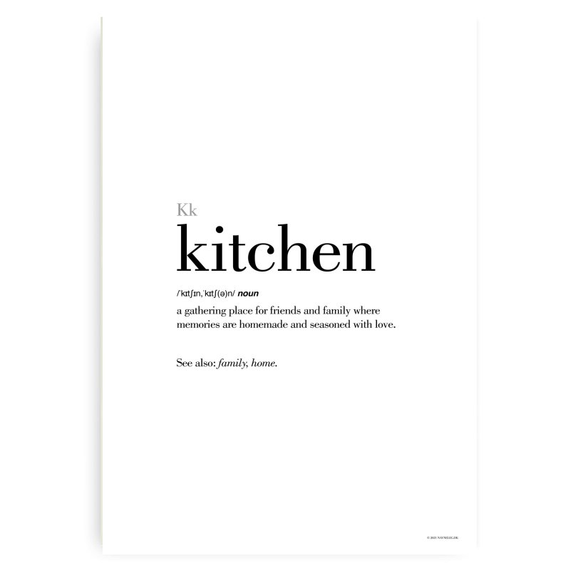 Kitchen Definitions Plakat - Engelsk