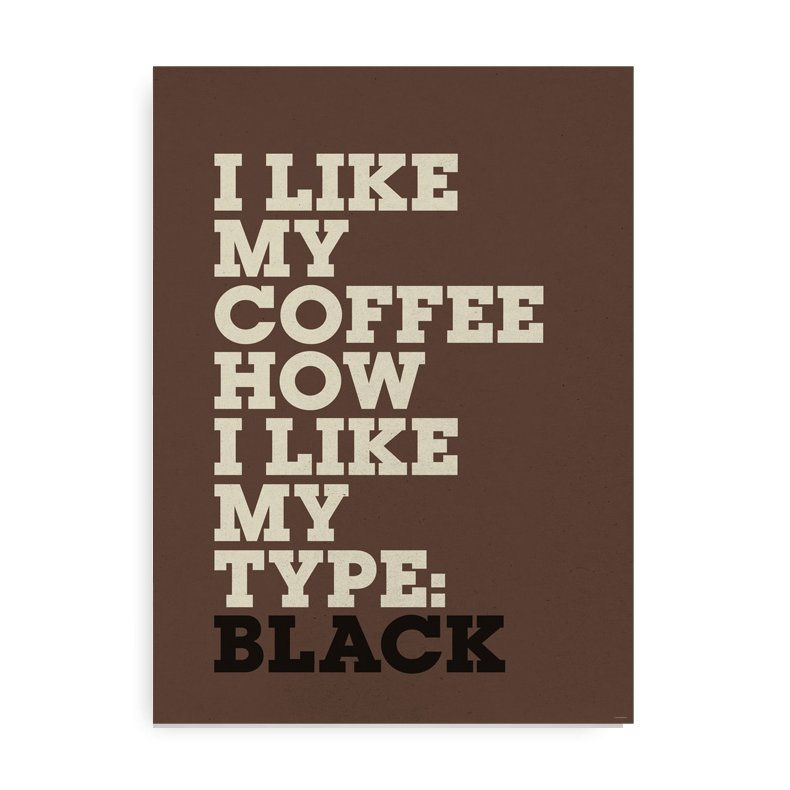 Black Coffee Plakat