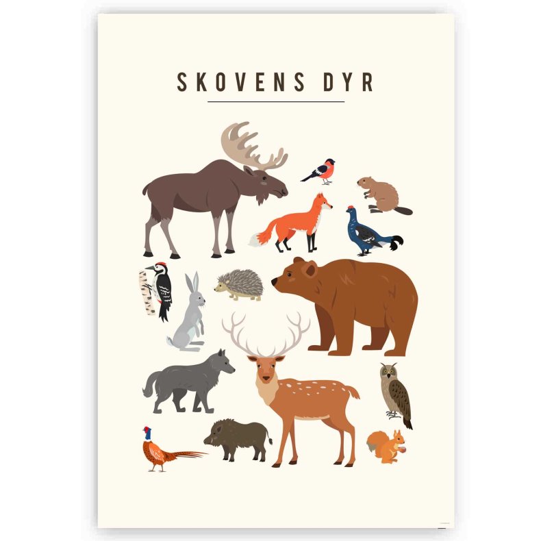 Dyr I Skoven - Plakat