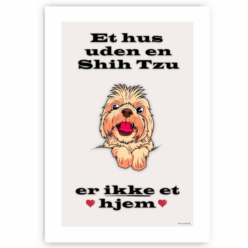 Et Hus Uden Shih Tzu - Plakat