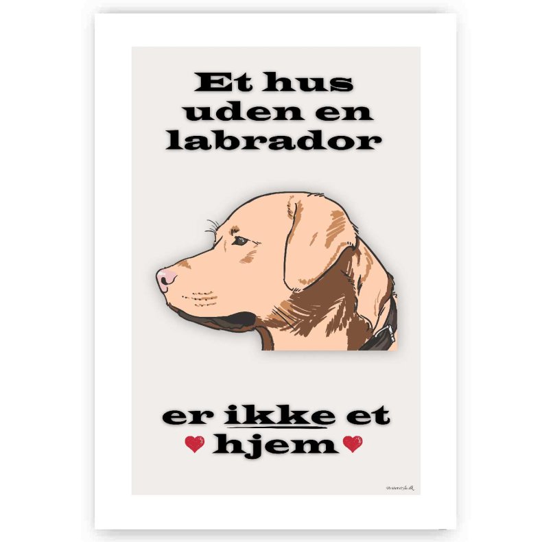 Et Hus Uden Labrador - Plakat