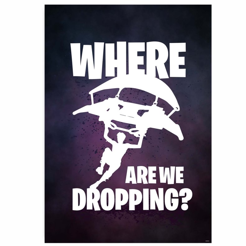 Dropping - Fortnite Plakat