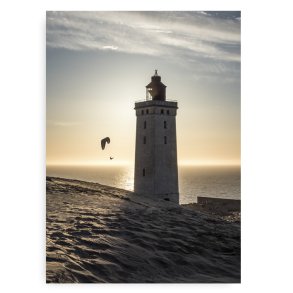 Lighthouse Sunset Hjkant Plakat
