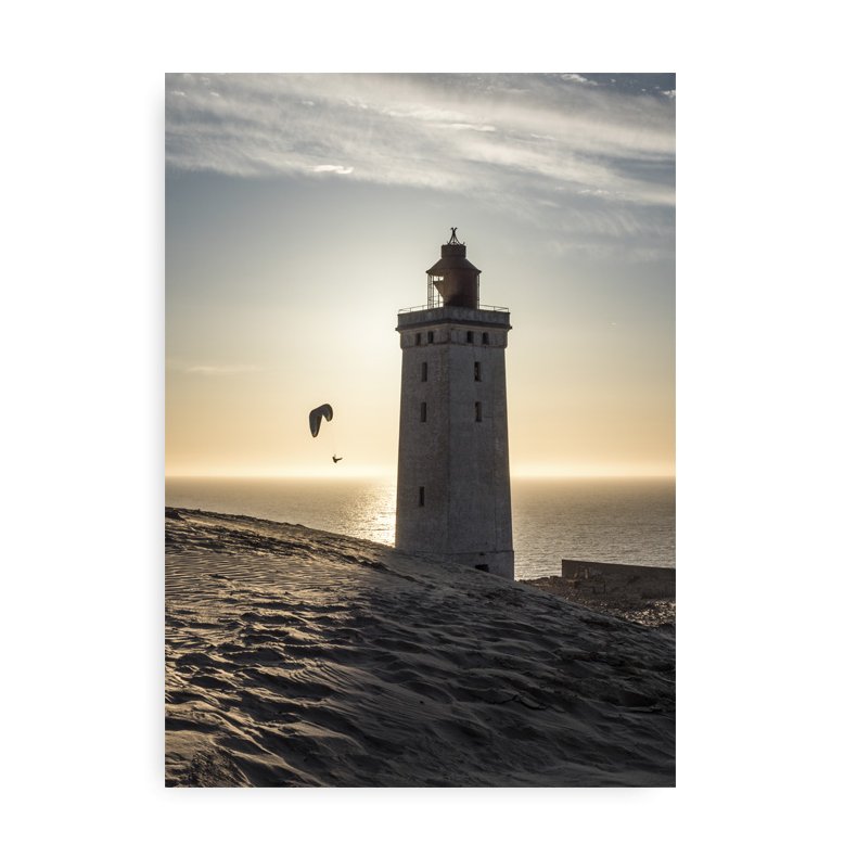 Lighthouse Sunset Hjkant Plakat