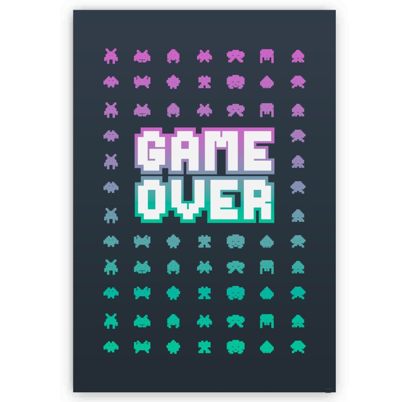 Game Over - Gamer Plakat