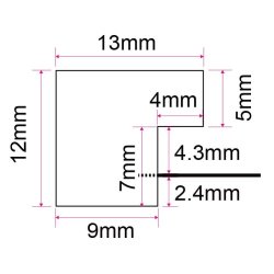 Ramme Ivy - Sort - 13x18 Cm.