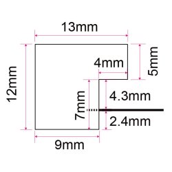 Ramme Ivy - Guld  - 21x29,7 Cm. (A4)