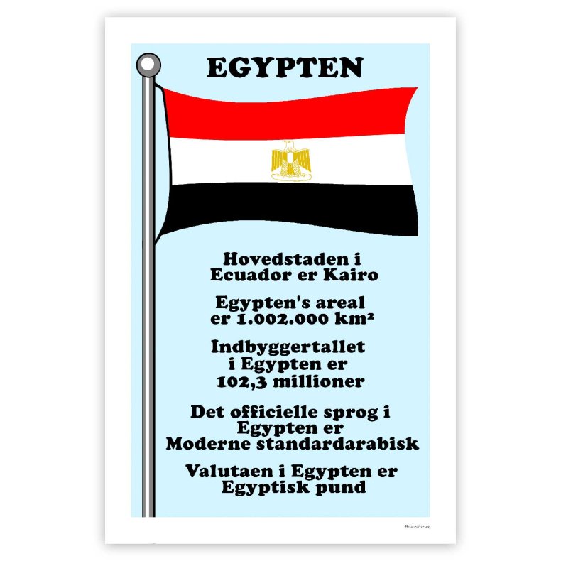 Landet Egypten - Plakat Med Flag