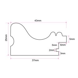 Ramme Lotus - Hvid - 18x24 Cm.