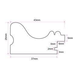 Ramme Lotus - Sort - 15x20 Cm.