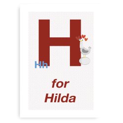 Forbogstav Navneplakat Til Piger