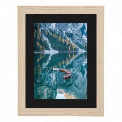 Passepartout Sort - Ramme Ml 13x18 cm - Billede Ml 9x12 cm