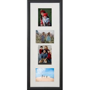 Collage Ramme - Snejbjerg - 19,5x55,5 Cm. - 4x 9x12 Cm. - Refleksfrit glas