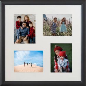 Collage Ramme - Snejbjerg - 31x31 Cm. - 4x 9x12 Cm. - Refleksfrit glas