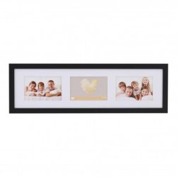 Collage Ramme Sort 13x18 Cm. X3 Vandret 