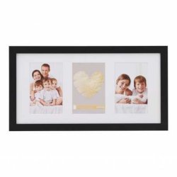 Collage Ramme Sort 13x18 Cm. X3 Lodret