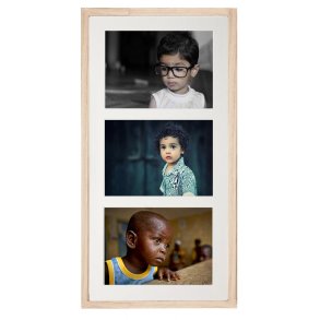 Collage Ramme - ADJ Victoria Rustic - Lys Eg - 3x 13x18 Cm.