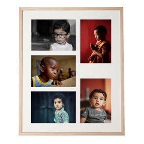  Collage Ramme - ADJ Victoria Rustic - Lys Eg - 5x 13x18 Cm.
