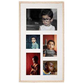 Collage Ramme - ADJ Victoria Rustic - Lys Eg - Kombi