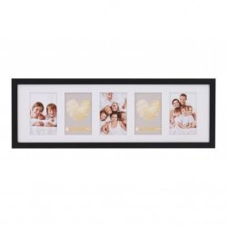 Collage Ramme Sort 10X15 Cm. X5 Lodret