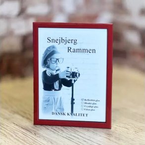 Snejbjerg Nr. 352 Rd Ramme 18x24 Cm. Refleksfrit Glas