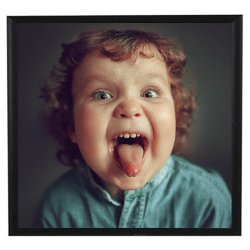 Ramme Alu Mat Sort 15x15 cm.