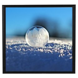 Ramme Alu Mat Sort 30x30 cm.