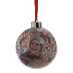Julekugle Med Billede - 8 Cm.