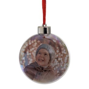Julekugle Med Billede - 8 Cm.