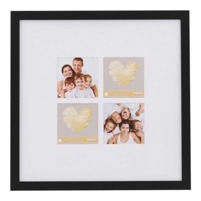 Collage Ramme - x4 10x10 Cm. Sort