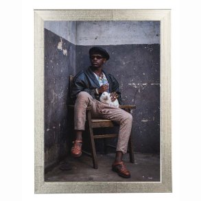 Ramme - Victoria Wood Glat - 13x11 mm - Slv - 40x40 Cm.