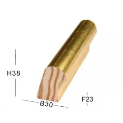 Snejbjerg Nr. 92 13x18 Cm. Guld Ramme "Usynlig glas"